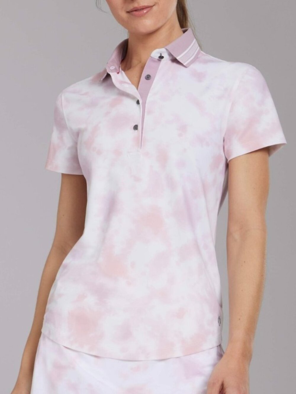 Greyson Pink Desert Dye Scarlett Golf Polo Shirt